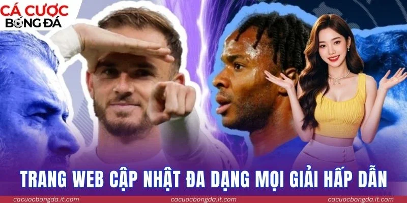 Trang web cập nhật đa dạng mọi giải hấp dẫn
