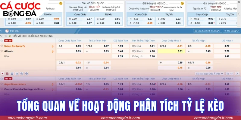 Tìm hiểu nhanh hoạt động phân tích tỷ lệ kèo
